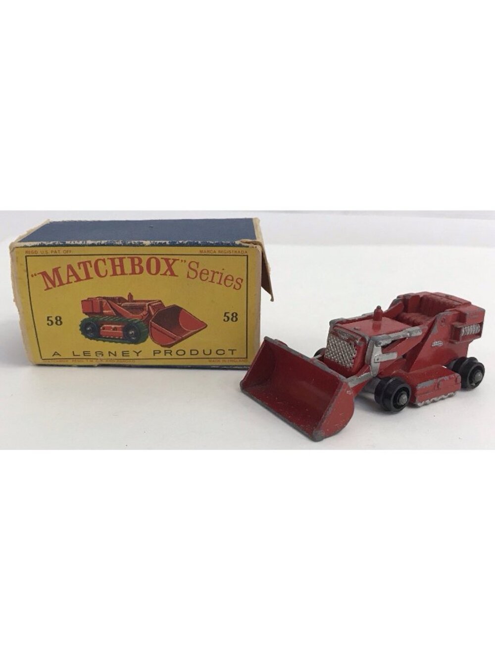 Vintage Matchbox Lesney Red Drott Excavator #58 England *Read*